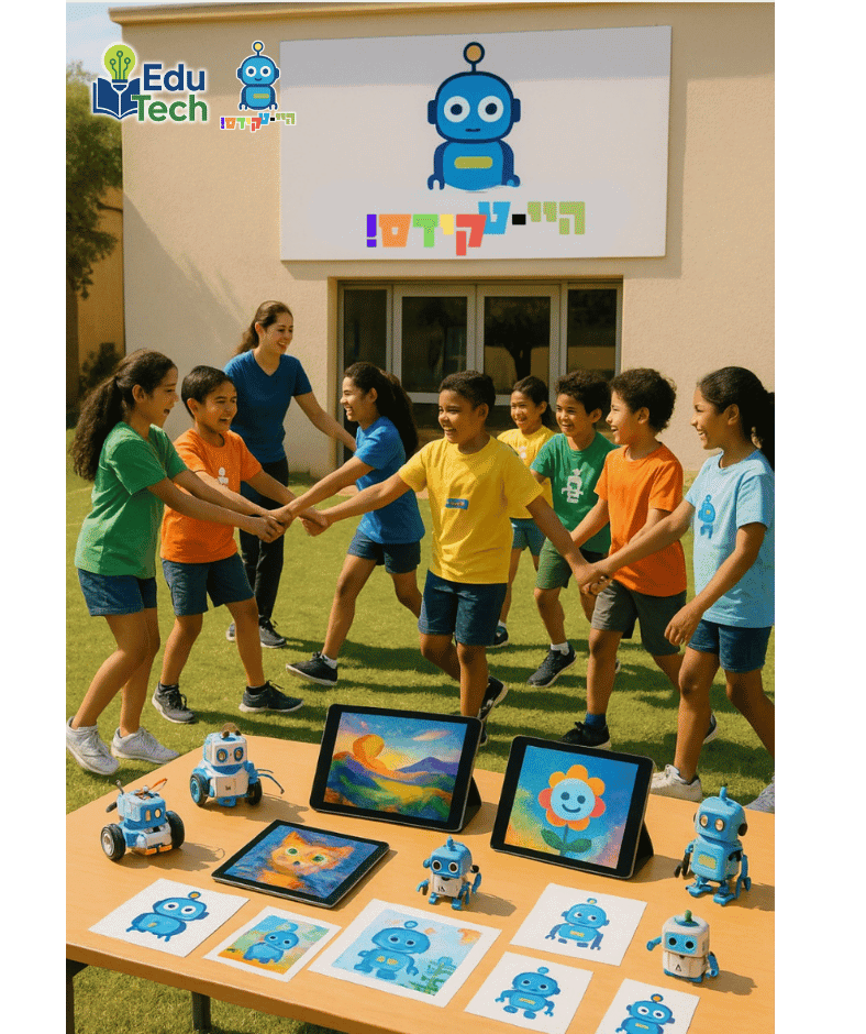 פעילות קבוצתית בקייטנת הייטקידס