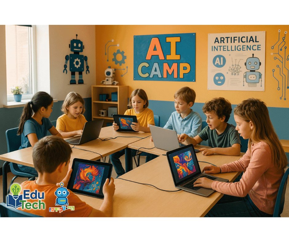 ילדים לומדים AI בקייטנה הייטקידס